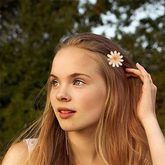 Colorful Flower Hair Clip Rhinestone Hair Pin Barrette