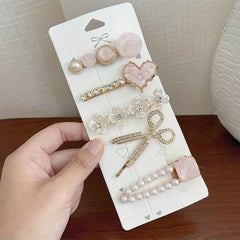 Colorful Flower Hair Clip Rhinestone Hair Pin Barrette