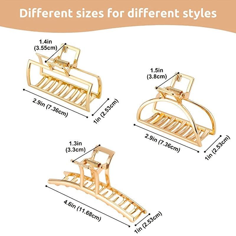 6pcs Metal Hair Claw Clips for Women Nonslip Large Banana Clip Strong Hold