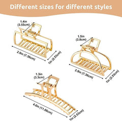 6pcs Metal Hair Claw Clips for Women Nonslip Large Banana Clip Strong Hold