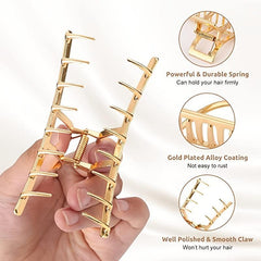 6pcs Metal Hair Claw Clips for Women Nonslip Large Banana Clip Strong Hold