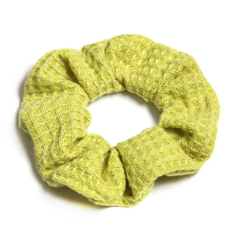 Plaid Candy Knitted Hair Scrunchies Soft Fabric for Women Girls