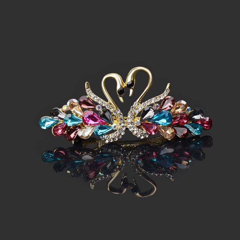 Rhinestone Hair Barrettes Jeweled Hair Clips Hair Styling Accessories