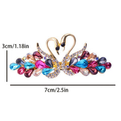 Rhinestone Hair Barrettes Jeweled Hair Clips Hair Styling Accessories