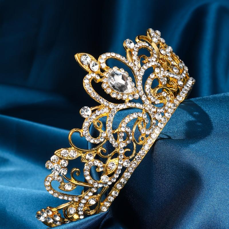 Golden Crown Hairband Headband Bridal Wedding Party Decorations Tiara Birthday
