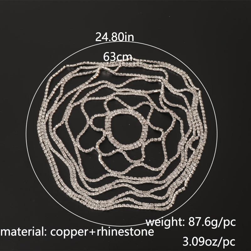 Mesh Bridal Headband Rhinestone Head Piece Hair Accessories