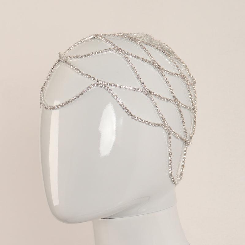 Mesh Bridal Headband Rhinestone Head Piece Hair Accessories
