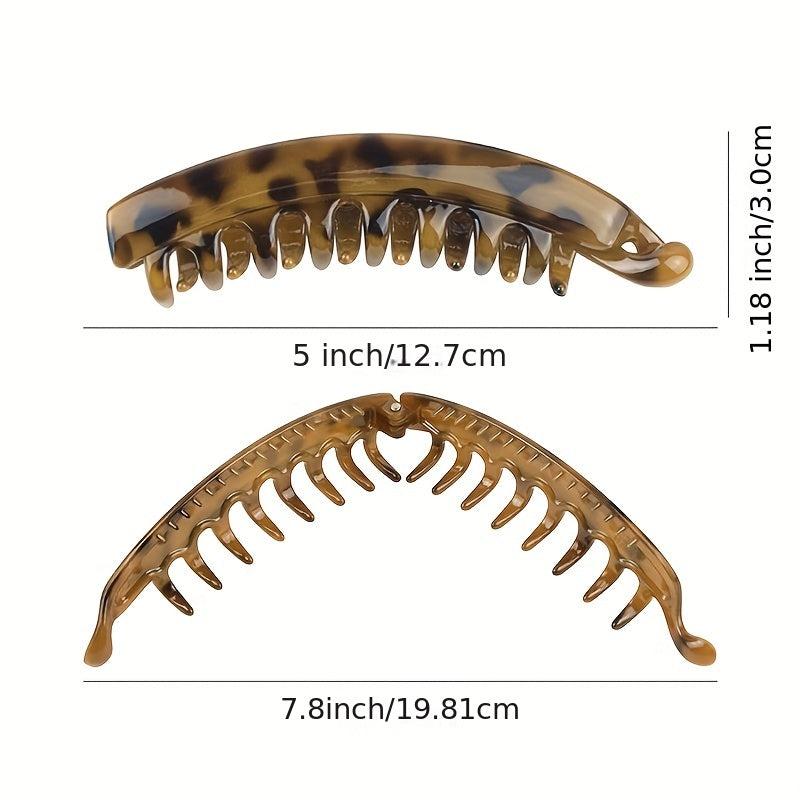 Leopard Pattern Banana Clip for Women, Hair Clip for Ponytail Holder