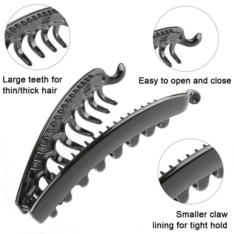 Leopard Pattern Banana Clip for Women, Hair Clip for Ponytail Holder