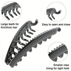 Leopard Pattern Banana Clip for Women, Hair Clip for Ponytail Holder