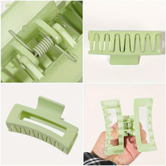 Set of 6 Minimalist 8 Solid Hair Claw Clips
