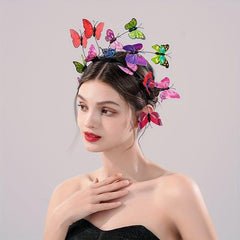 Colorful Butterfly Headband Wedding Bridal Hair Band