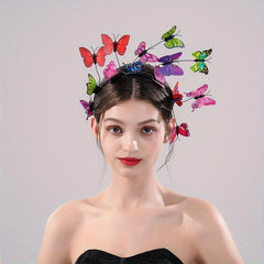 Colorful Butterfly Headband Wedding Bridal Hair Band