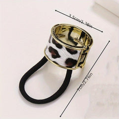 Round Hair Ring Elastic Hair Rope Y2K Hair Accessories