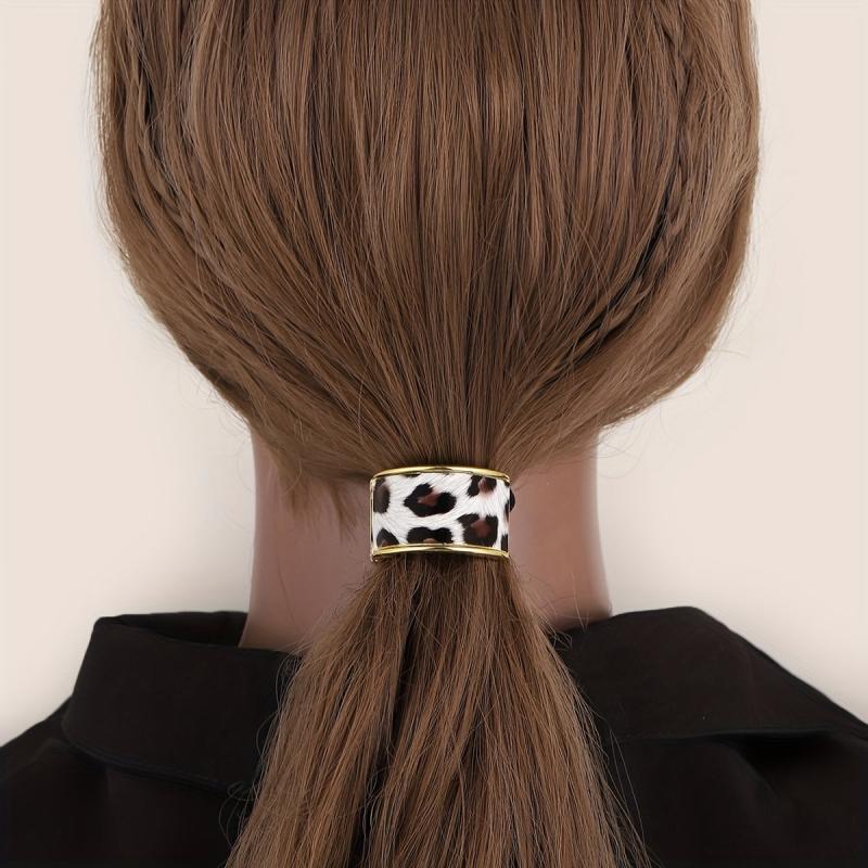 Round Hair Ring Elastic Hair Rope Y2K Hair Accessories