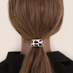 Round Hair Ring Elastic Hair Rope Y2K Hair Accessories