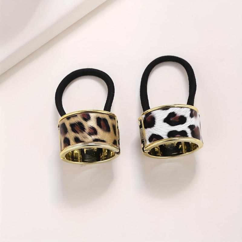 Round Hair Ring Elastic Hair Rope Y2K Hair Accessories