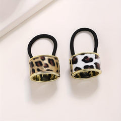 Round Hair Ring Elastic Hair Rope Y2K Hair Accessories