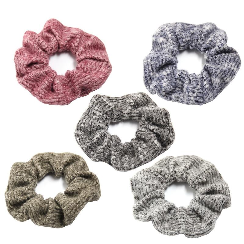 Solid Elastic Scrunchie For Women Girls Sleep Soft Scrunchies
