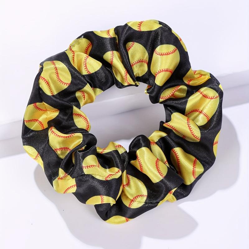 2pcs Tennis Pattern Scrunchie Hair Ties