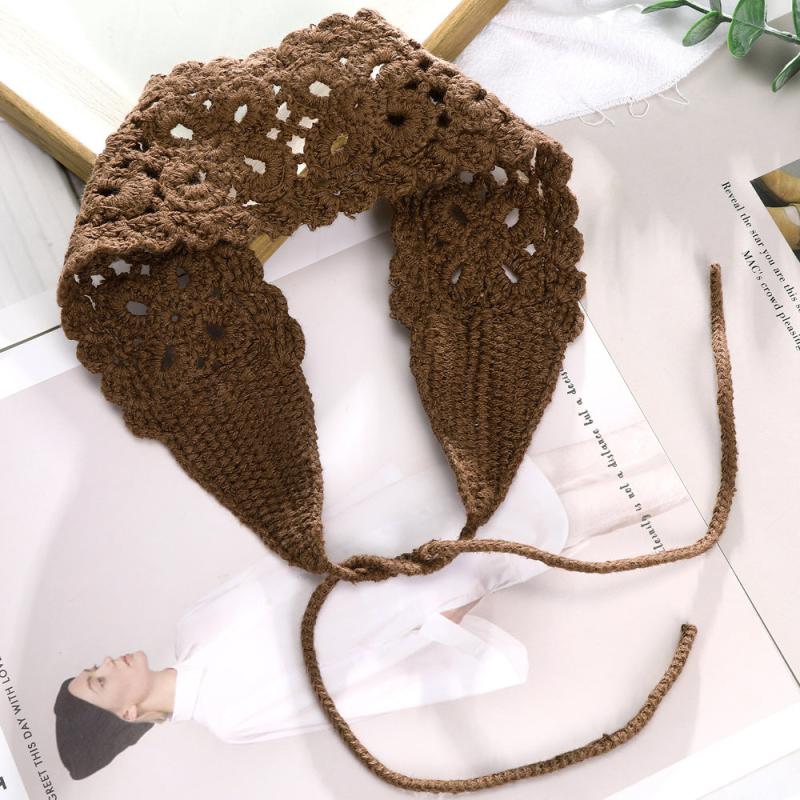 Boho Knitted Floral Elastic Hairband Vintage Head Wrap Hair Accessories