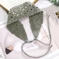 Boho Knitted Floral Elastic Hairband Vintage Head Wrap Hair Accessories