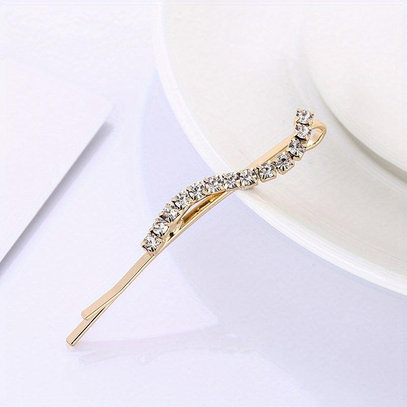 24pcs Rhinestone Alloy Bobby Pin Non-slip Hair Clip Women's Hair Accessories