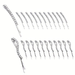 24pcs Rhinestone Alloy Bobby Pin Non-slip Hair Clip Women's Hair Accessories