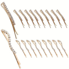 24pcs Rhinestone Alloy Bobby Pin Non-slip Hair Clip Women's Hair Accessories