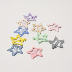 10pcs Star Hair Clip Minimalist Solid Snap Clip Headwear