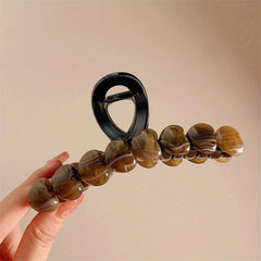 Heart Decor Hair Claw Acrylic Banana Clip Headwear