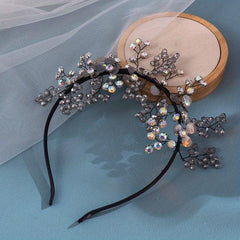 Faux Pearl Mesh Hairband Hollow Out Headdress Bridal Wedding Hair Acces
