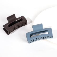 4pcs Matte Grey Hair Claw Clips Thick Hair Barrettes
