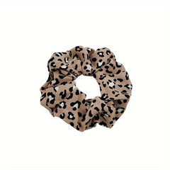 Leopard Print Hair Scrunchies Soft Silk Scrunchie For Women Girls