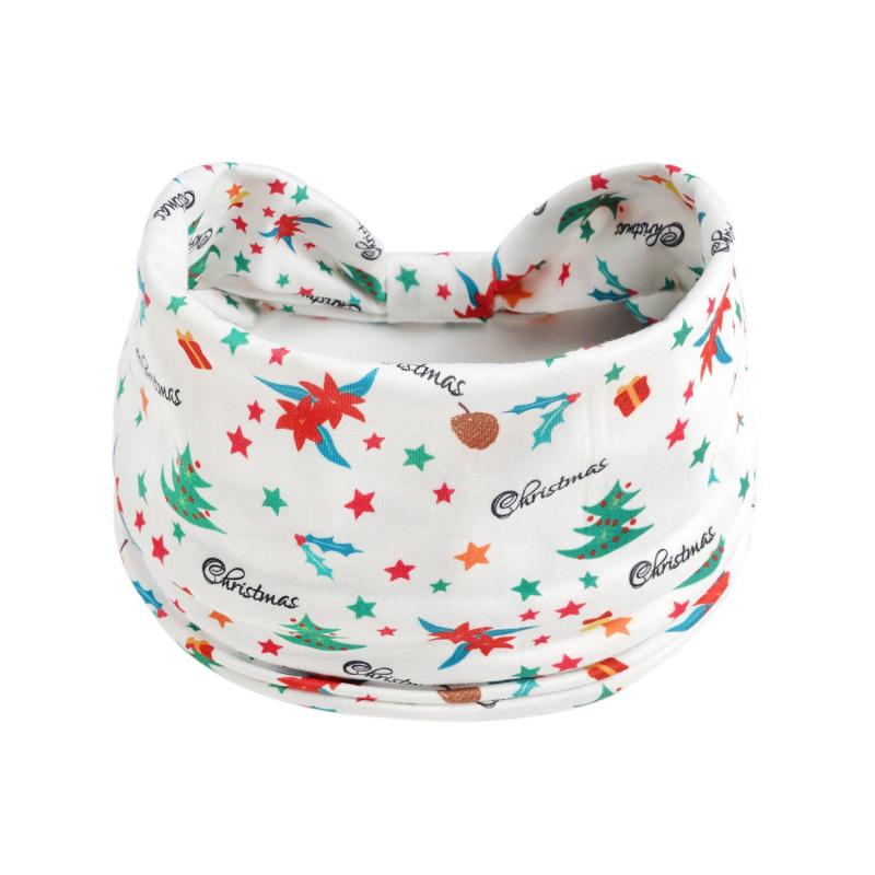 Christmas Pattern Knotted Sports Hair Bands Sweatband for Running Yoga