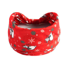 Christmas Pattern Knotted Sports Hair Bands Sweatband for Running Yoga