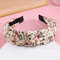 4Pcs Fabric Flower Headband Vintage Turban Hair Hoop Hair Accessories