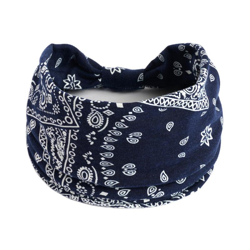 Paisley Boho Headbands For Women Girls Stretch Wide Hair Band