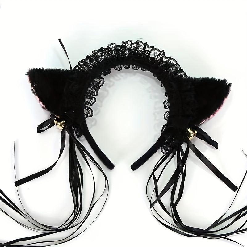 Light Up Lace Cat Headband Lolita Ear Cosplay Costume