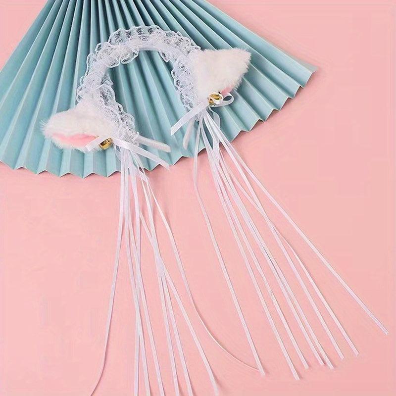 Light Up Lace Cat Headband Lolita Ear Cosplay Costume