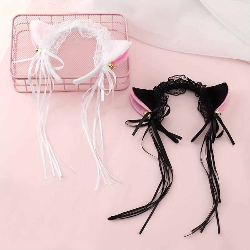 Light Up Lace Cat Headband Lolita Ear Cosplay Costume