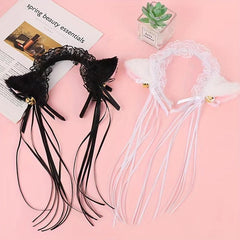 Light Up Lace Cat Headband Lolita Ear Cosplay Costume