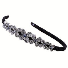 Vintage Dark Rhinestone Headband for Women