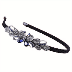 Vintage Dark Rhinestone Headband for Women