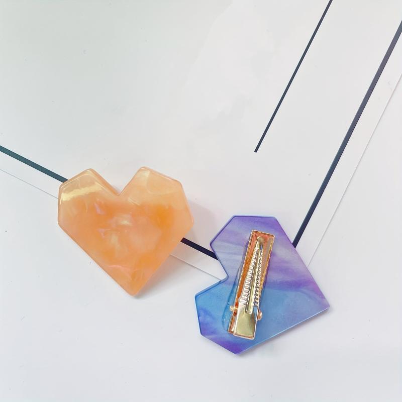 7pcs Heart Shaped Hair Claw Ponytail Holder Hair Clip