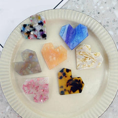 7pcs Heart Shaped Hair Claw Ponytail Holder Hair Clip