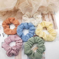 Large Iridescent Colorful Hair Scrunchies Women Retro Accessories