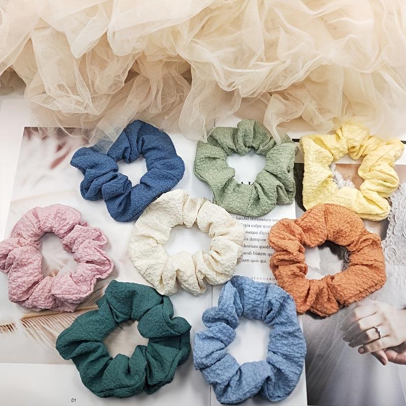Large Iridescent Colorful Hair Scrunchies Women Retro Accessories