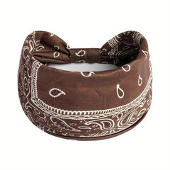 Boho Stretch Headband Wide Brim Yoga Sweatband Women Hair Accessory