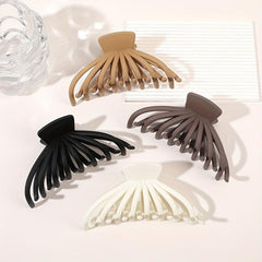 4pcs Solid Octopus Hair Claw Large Nonslip Ponytail Holder Hair Clip